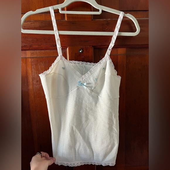 Vintage Coldpruf White Camisole Tank Top – Lace Trim, Undershirt Size Medium - Picture 8 of 8